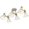Люстра потолочная LUMION ANRIYA 8045/6C MODERNI LN24 Е14 6*40W 220V белый, латунь/белый металл/металл